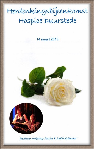 Herdenkingsbijeenkomst Hospice Duurstede, 14 maart 2019